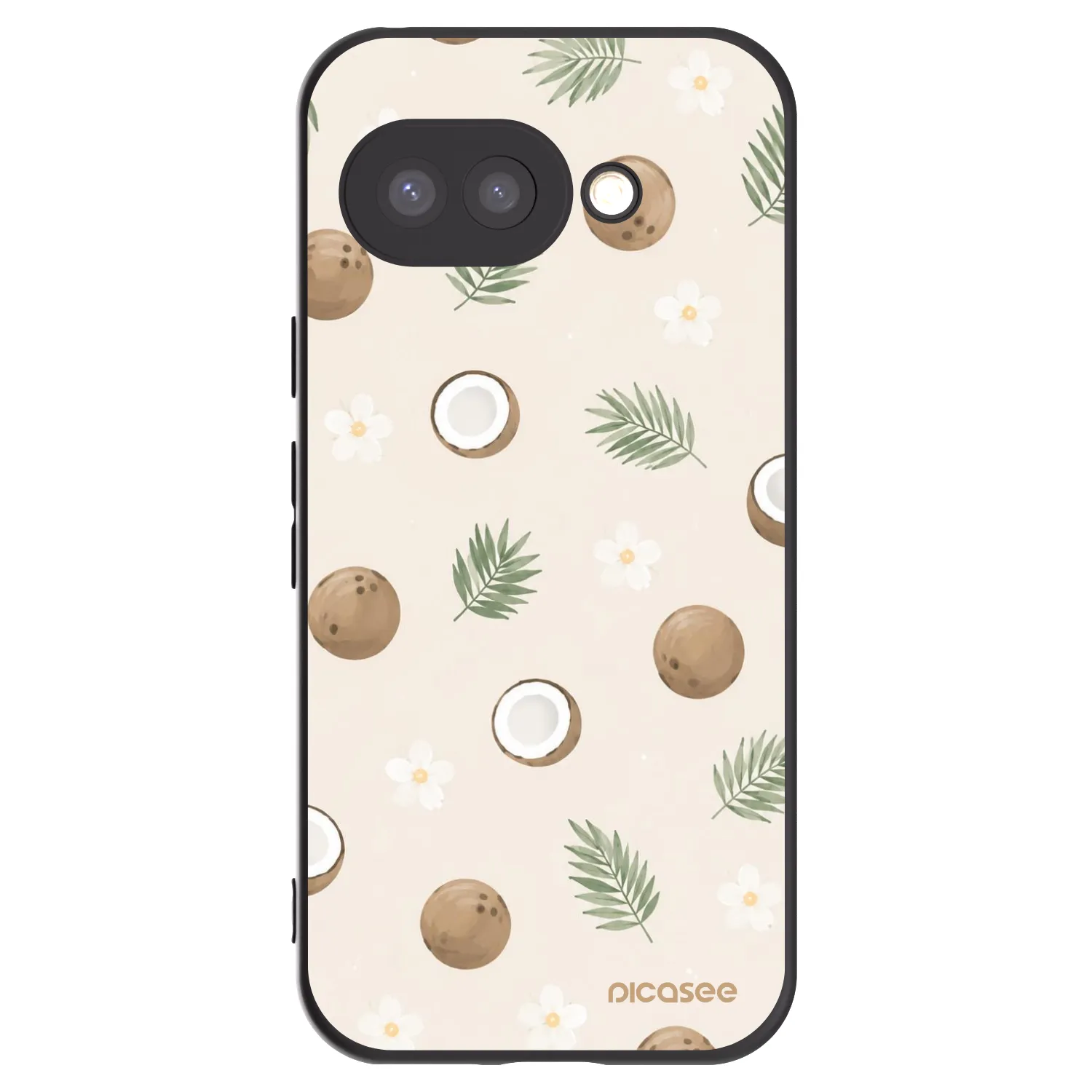 Picasee Μαύρη θήκη σιλικόνης για Google Pixel 9a - Coconut Breeze
