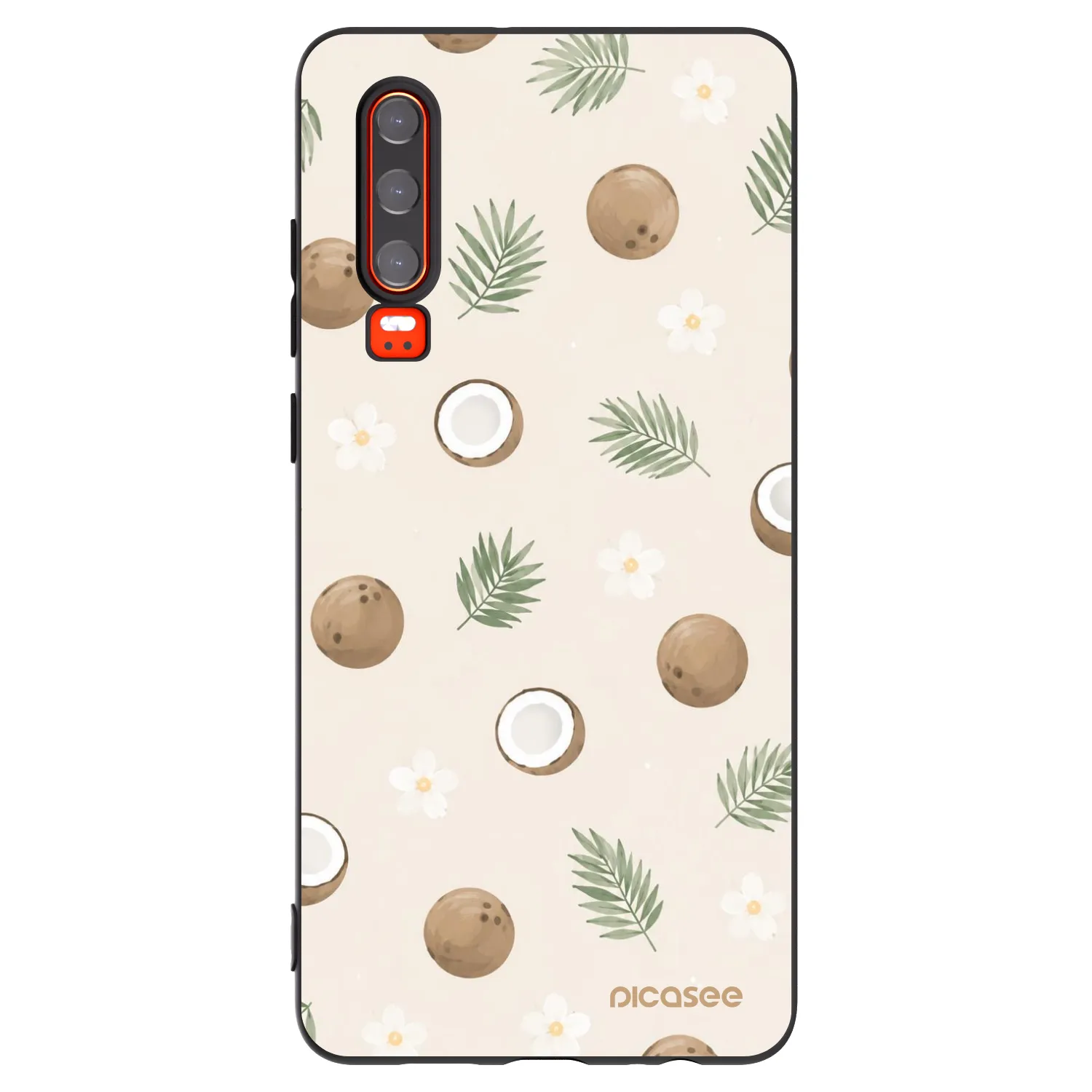 Picasee Μαύρη θήκη σιλικόνης για Huawei P30 - Coconut Breeze