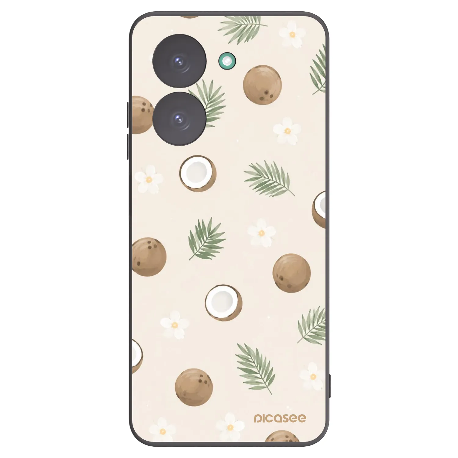 Picasee Μαύρη θήκη σιλικόνης για Xiaomi Redmi A5 - Coconut Breeze