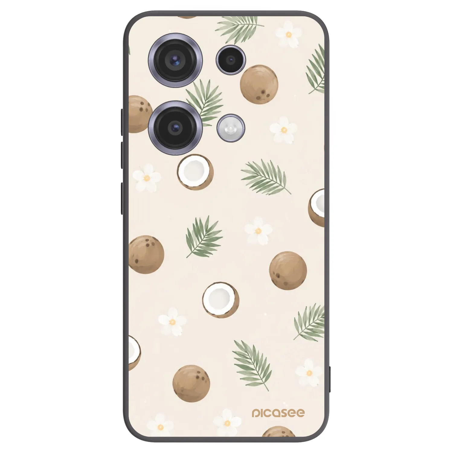 Picasee Μαύρη θήκη σιλικόνης για Xiaomi Redmi Note 14S - Coconut Breeze