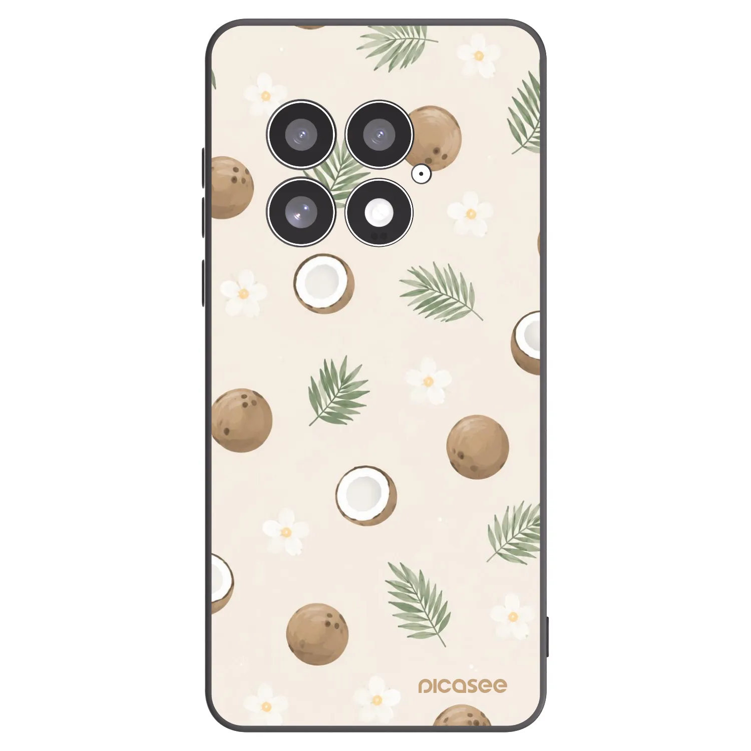Picasee Μαύρη θήκη σιλικόνης για OnePlus 13 5G - Coconut Breeze