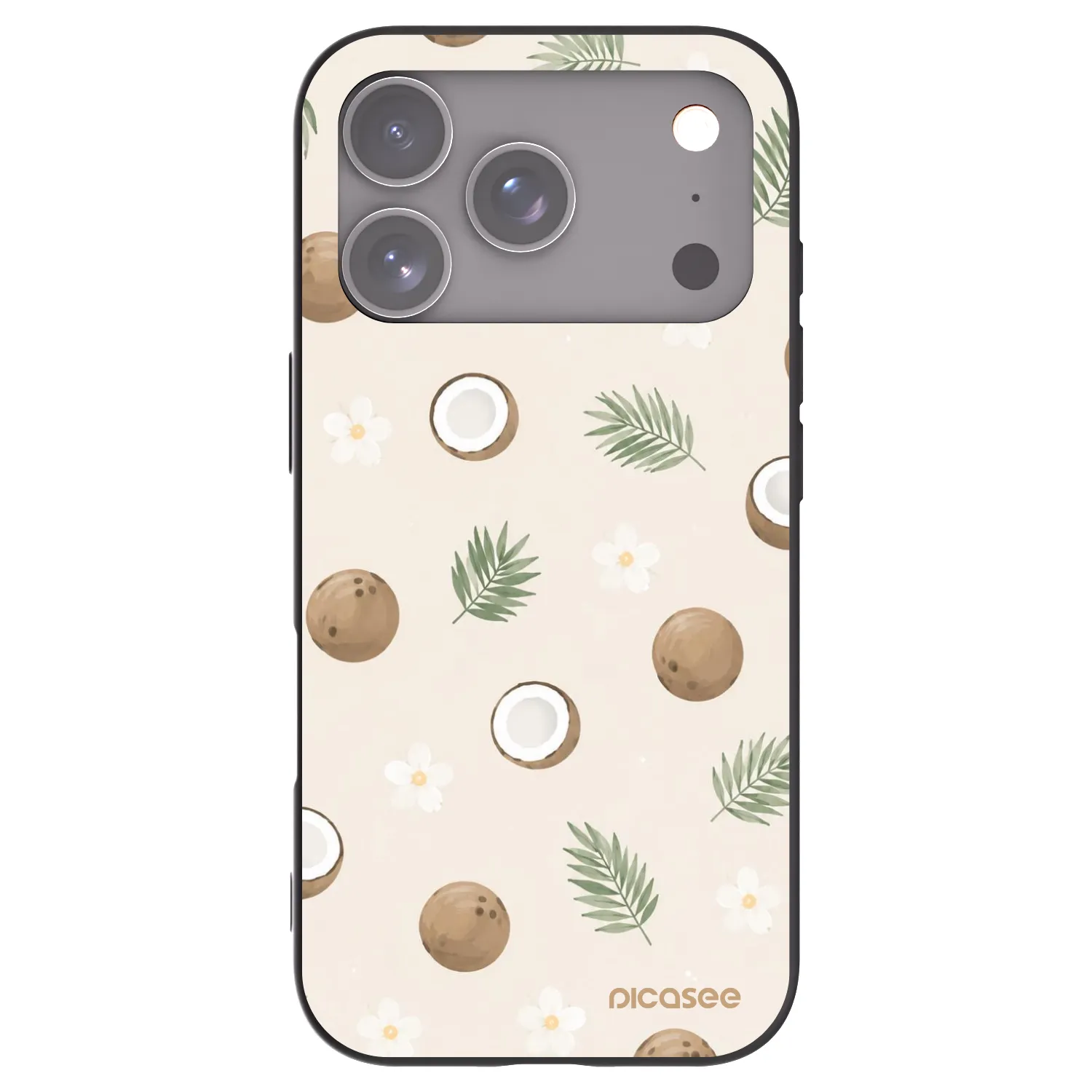 Picasee Μαύρη θήκη σιλικόνης για Apple iPhone 17 Pro - Coconut Breeze