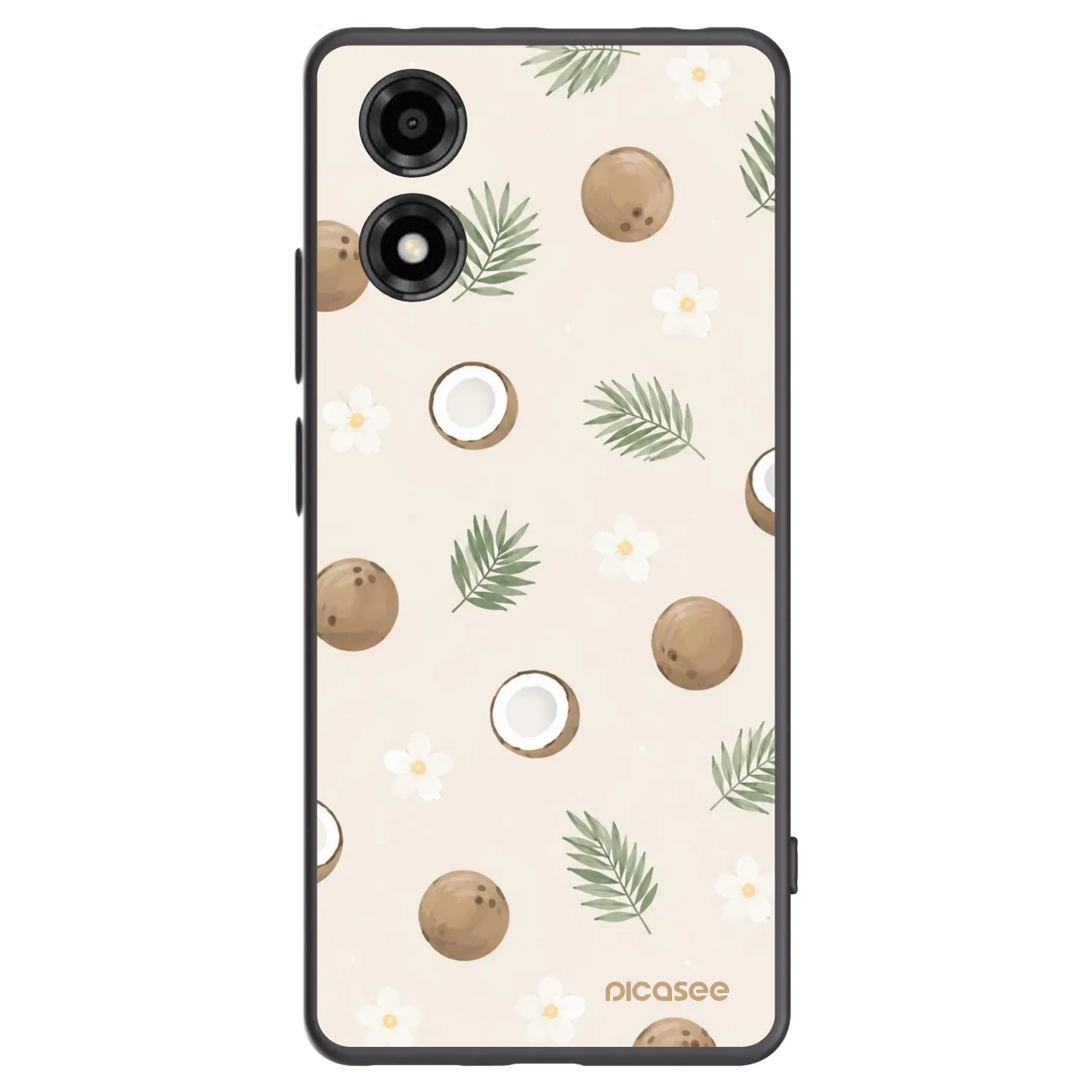 Picasee Μαύρη θήκη σιλικόνης για Motorola Moto E14 - Coconut Breeze