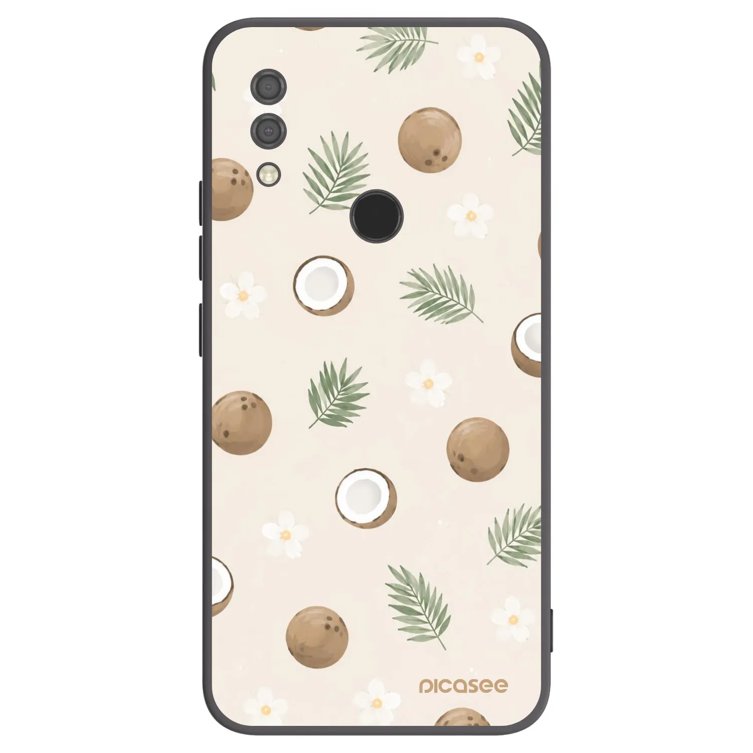 Picasee Μαύρη θήκη σιλικόνης για Xiaomi Redmi 7 - Coconut Breeze