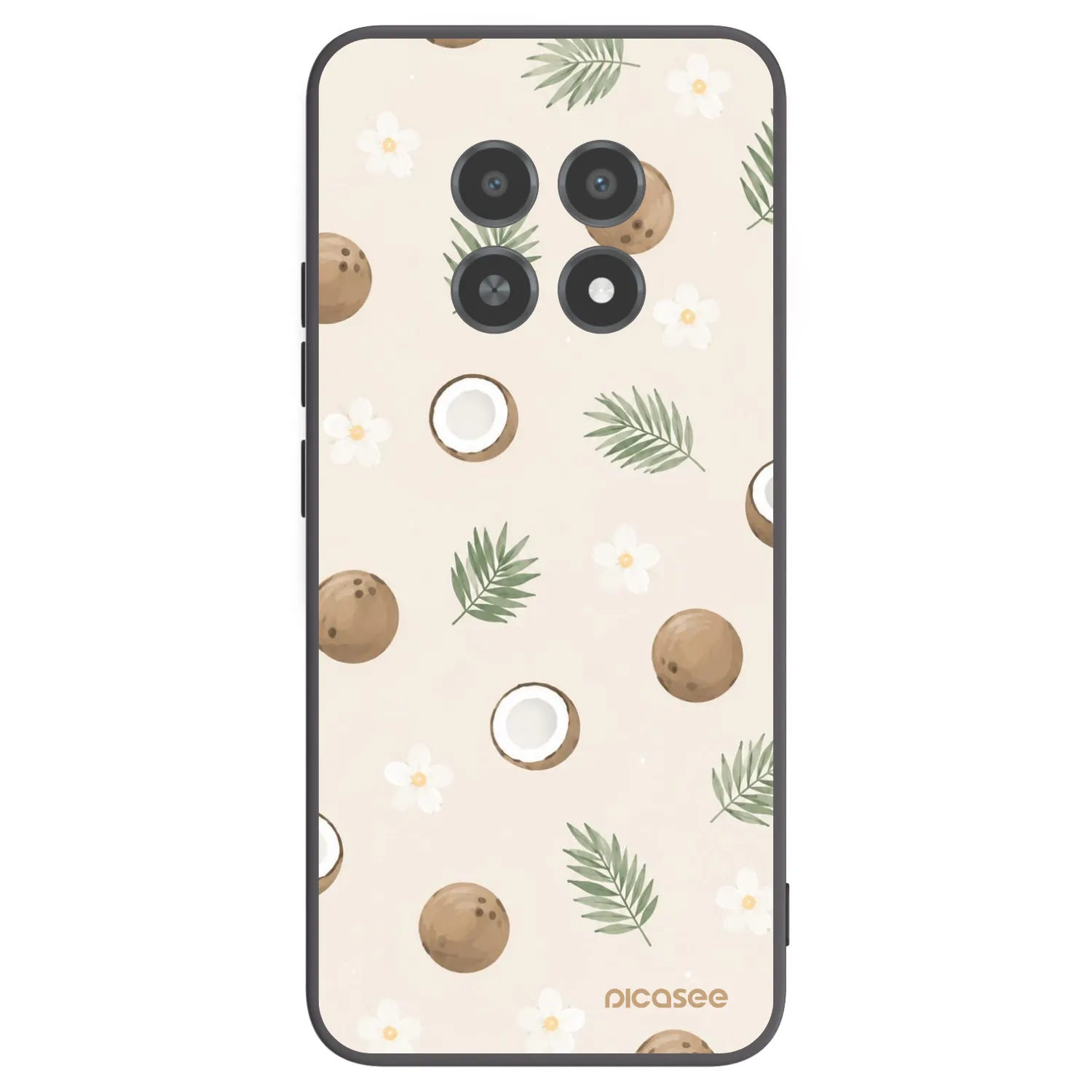 Picasee Μαύρη θήκη σιλικόνης για Realme 12X - Coconut Breeze