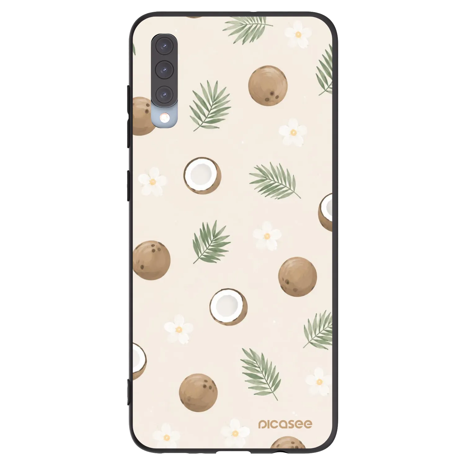 Picasee Μαύρη θήκη σιλικόνης για Samsung Galaxy A70 A705F - Coconut Breeze