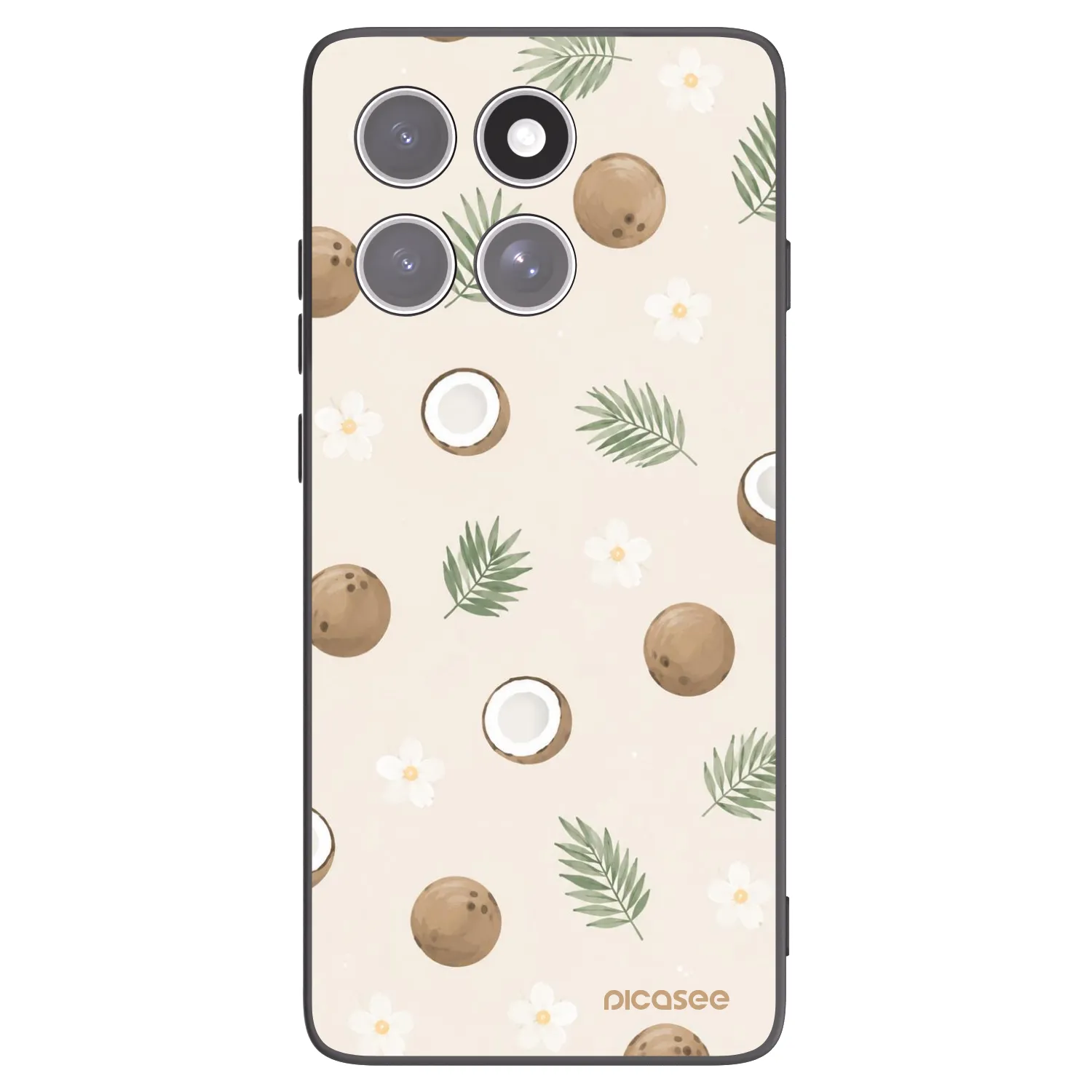 Picasee Μαύρη θήκη σιλικόνης για Motorola Edge 60 Pro - Coconut Breeze