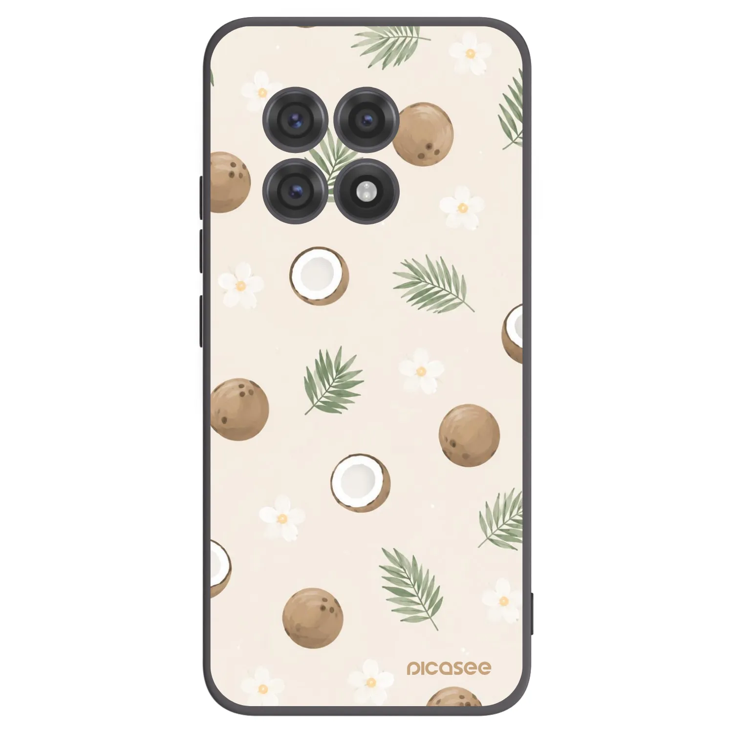 Picasee Μαύρη θήκη σιλικόνης για OnePlus 13R 5G - Coconut Breeze