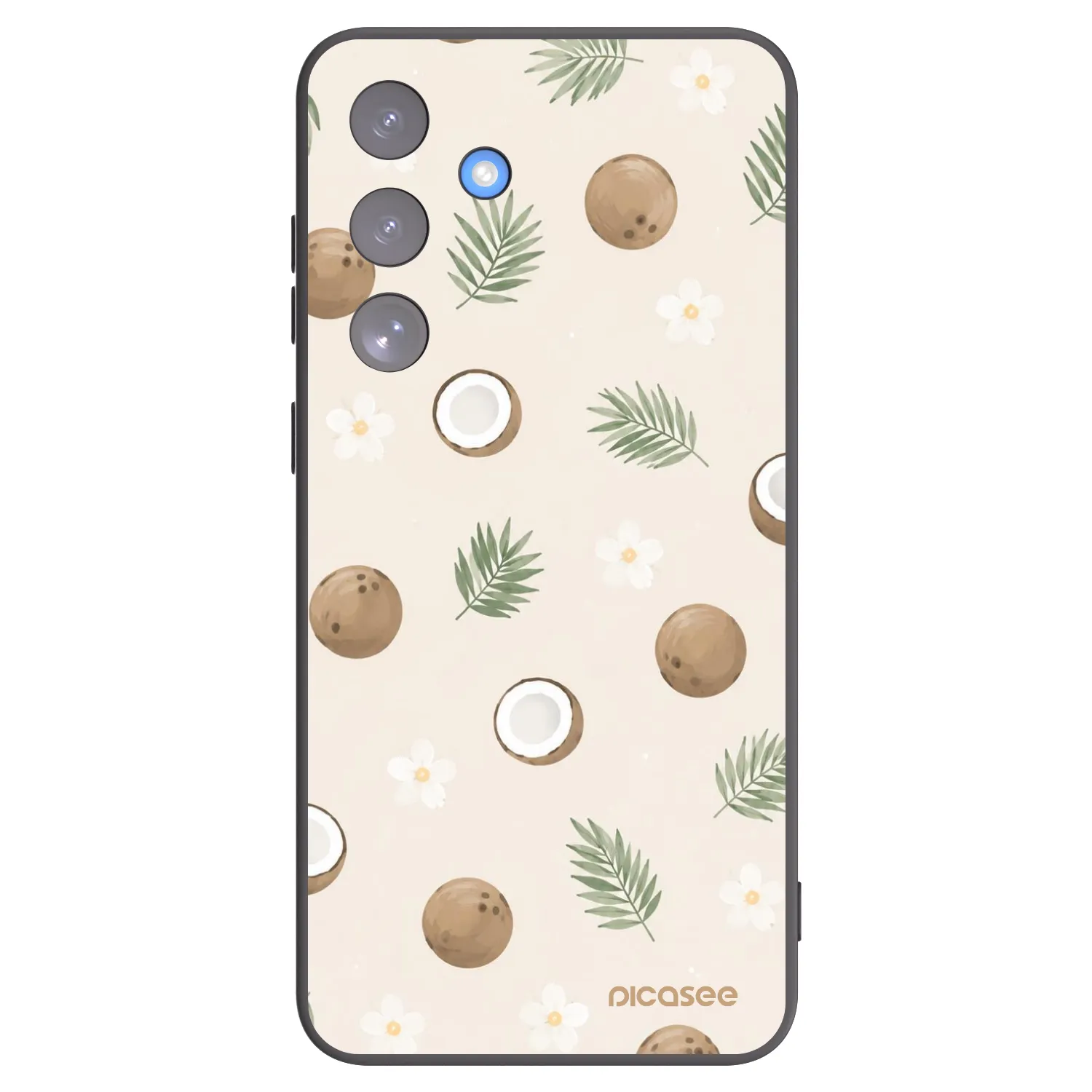 Picasee Μαύρη θήκη σιλικόνης για Samsung Galaxy S25 FE 5G - Coconut Breeze