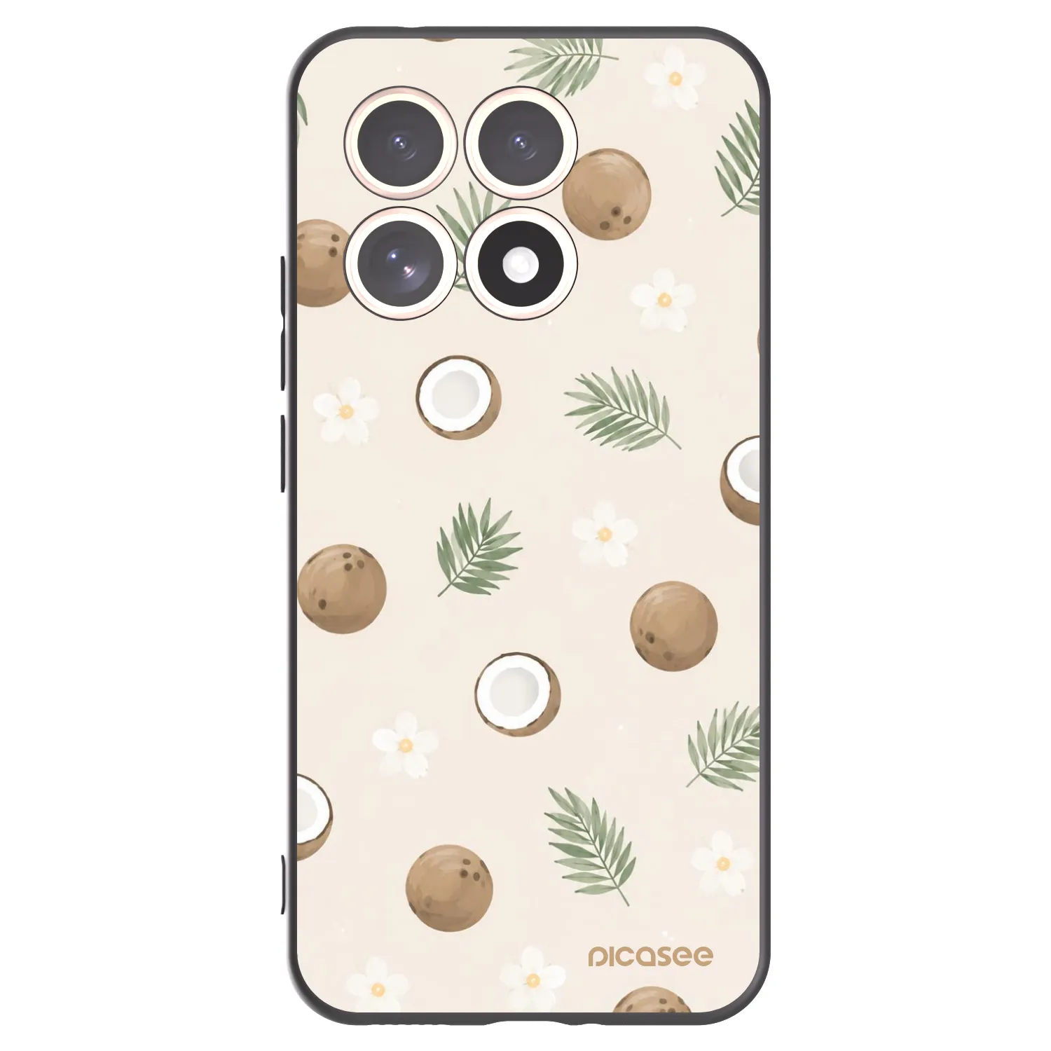 Picasee Μαύρη θήκη σιλικόνης για Xiaomi 15T - Coconut Breeze