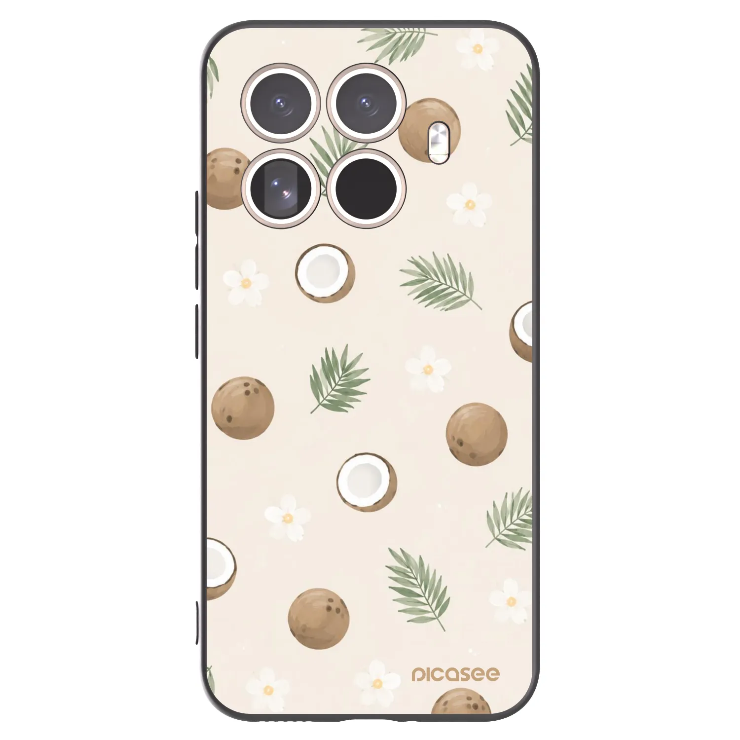 Picasee Μαύρη θήκη σιλικόνης για Xiaomi 15T Pro - Coconut Breeze