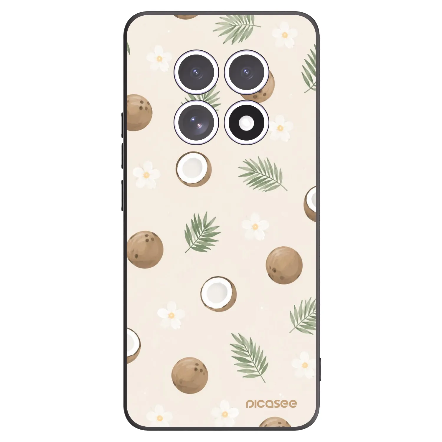 Picasee Μαύρη θήκη σιλικόνης για Xiaomi Redmi Note 15 4G - Coconut Breeze