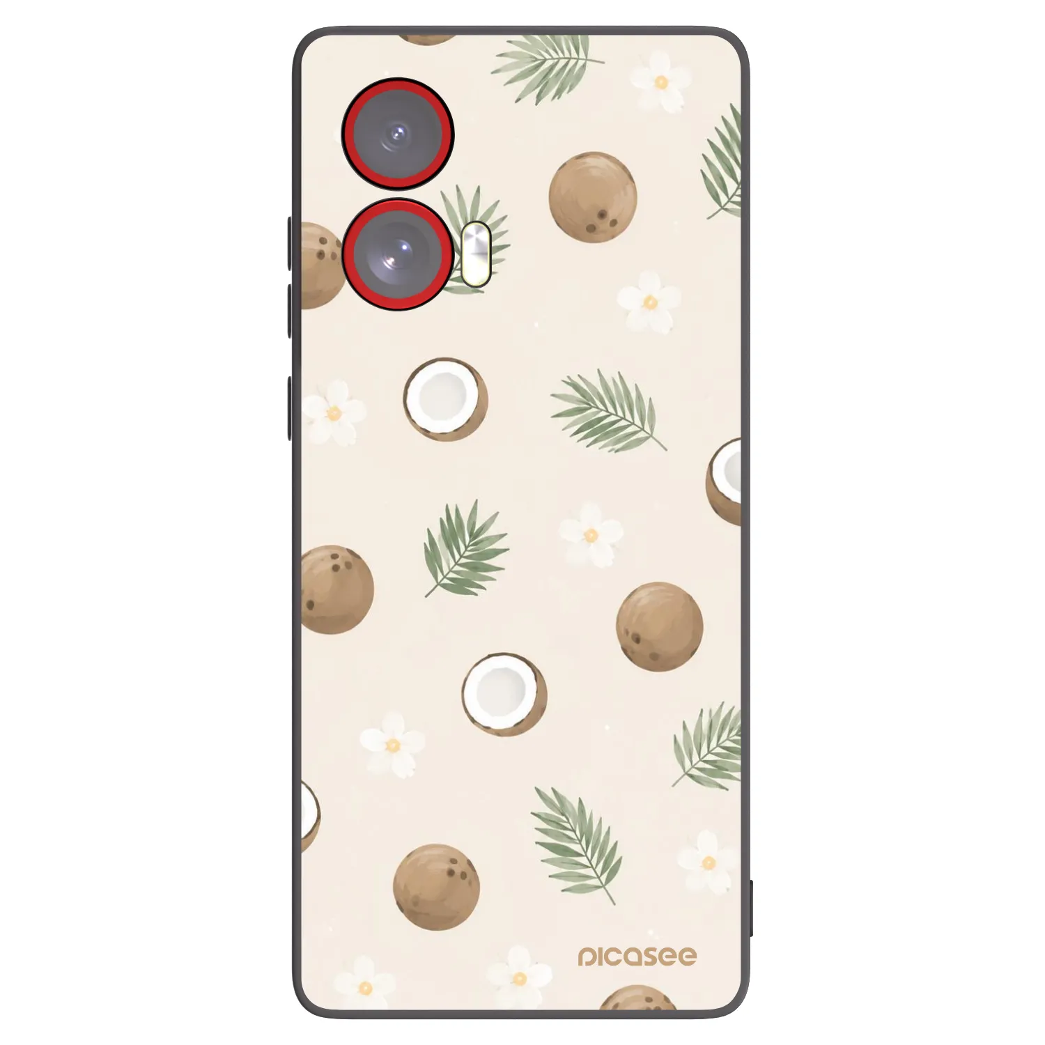 Picasee Μαύρη θήκη σιλικόνης για Motorola Edge 50 Fusion - Coconut Breeze