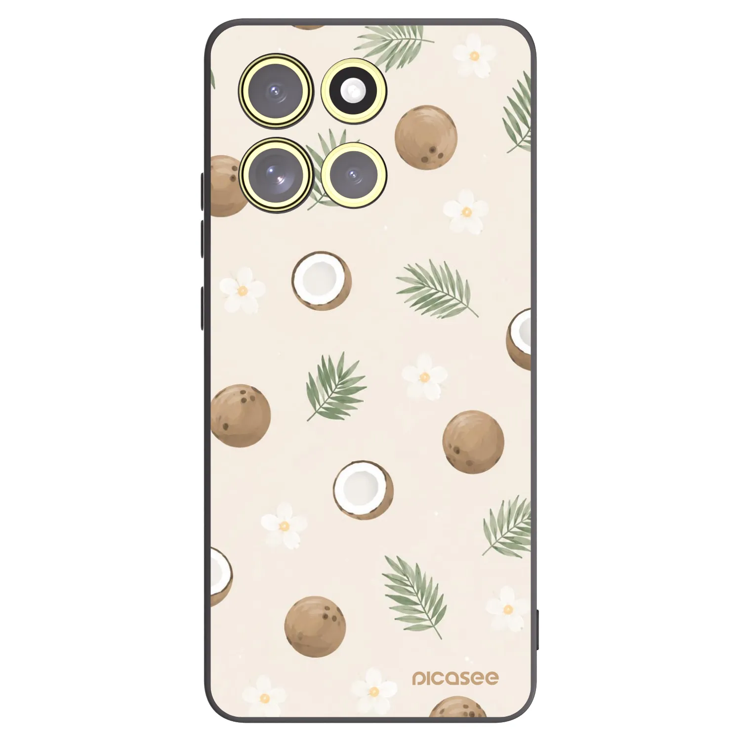 Picasee Μαύρη θήκη σιλικόνης για Motorola Moto G86 Power 5G - Coconut Breeze