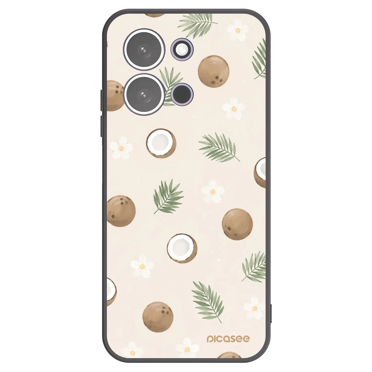 Picasee Μαύρη θήκη σιλικόνης για Xiaomi Redmi 15C 5G - Coconut Breeze