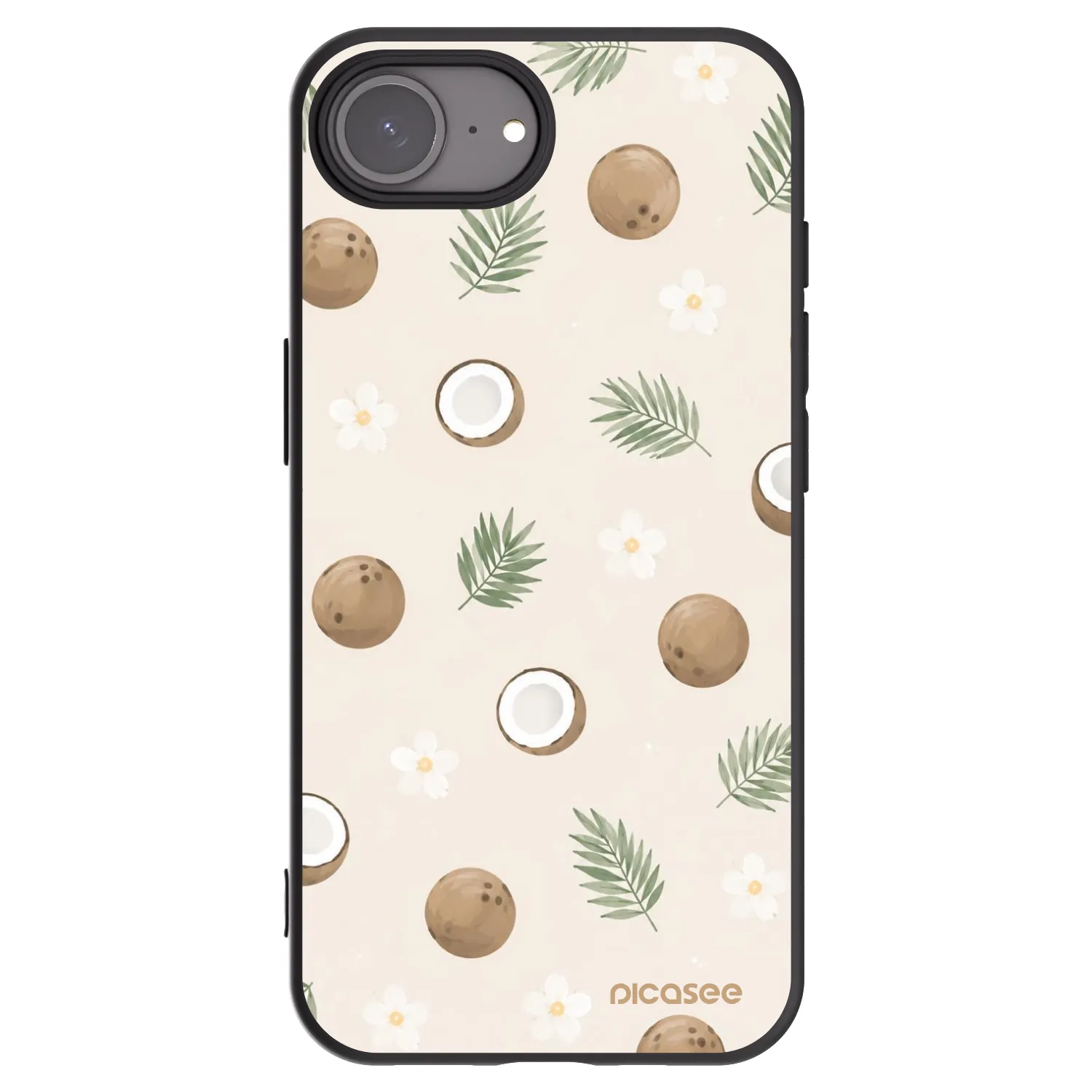 Picasee Μαύρη θήκη σιλικόνης για Apple iPhone 17e - Coconut Breeze