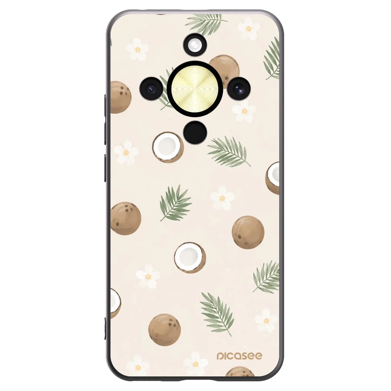 Picasee Μαύρη θήκη σιλικόνης για Honor Magic8 Lite 5G - Coconut Breeze
