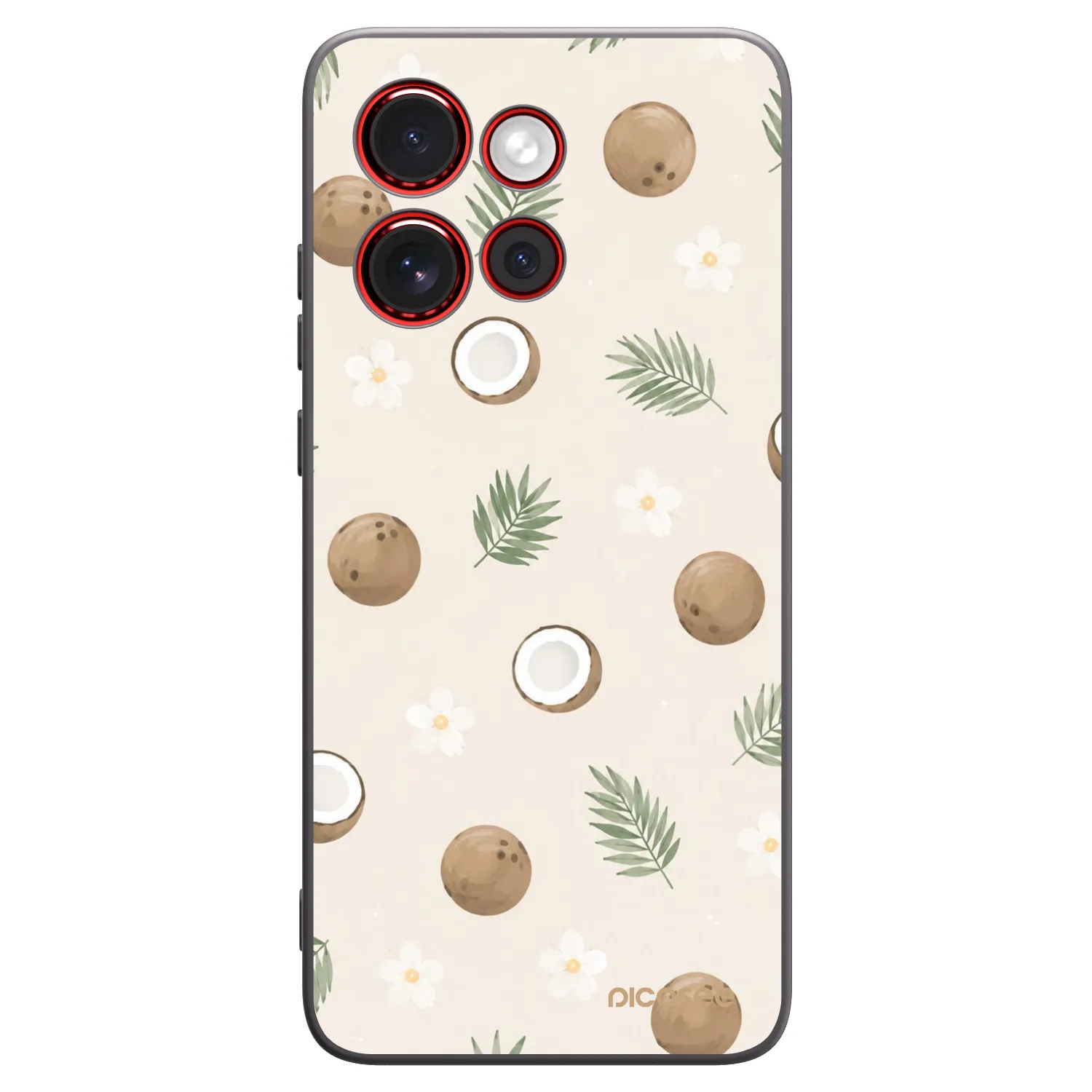 Picasee Μαύρη θήκη σιλικόνης για Motorola Edge 60 Neo 5G - Coconut Breeze