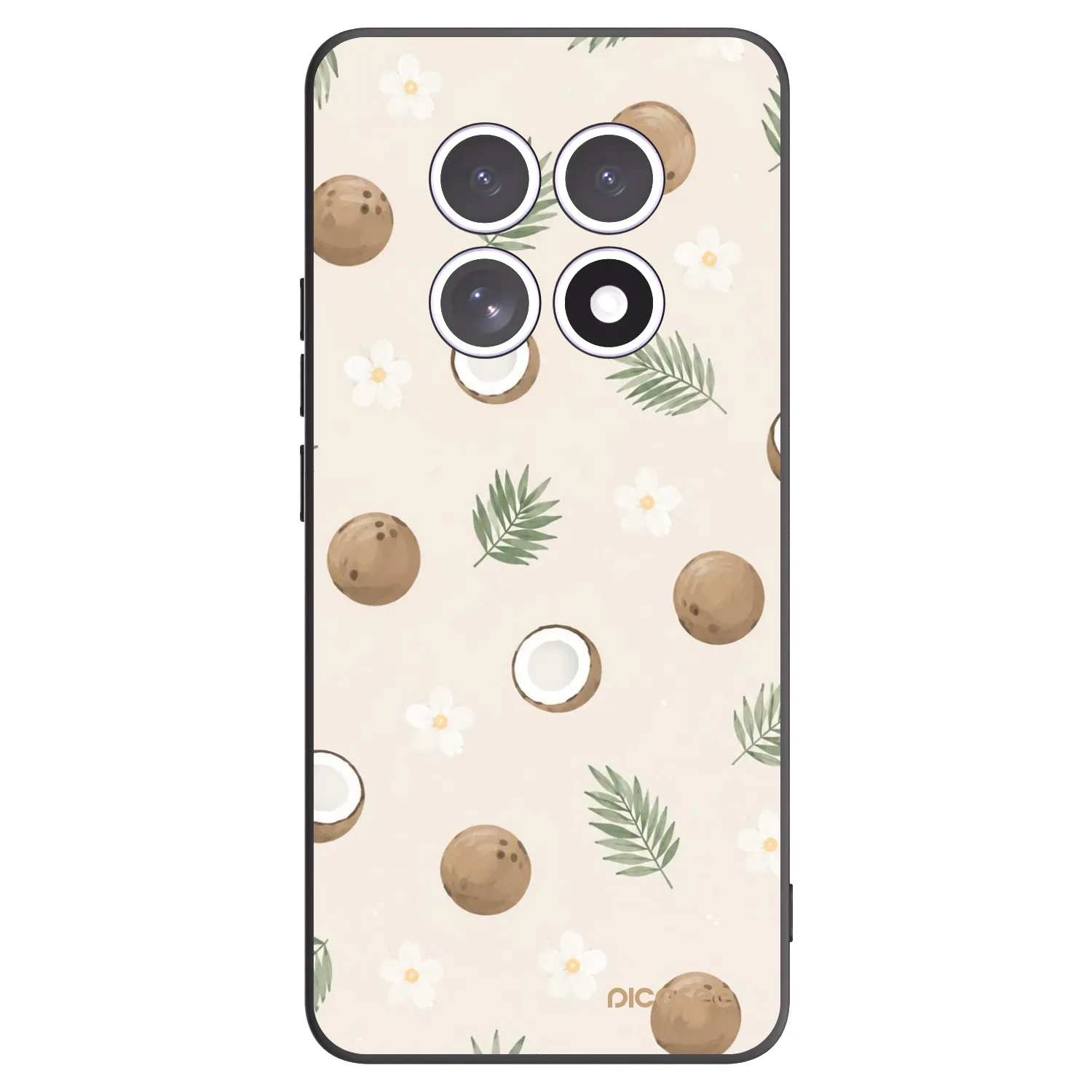 Picasee Μαύρη θήκη σιλικόνης για Xiaomi Redmi Note 15 5G - Coconut Breeze