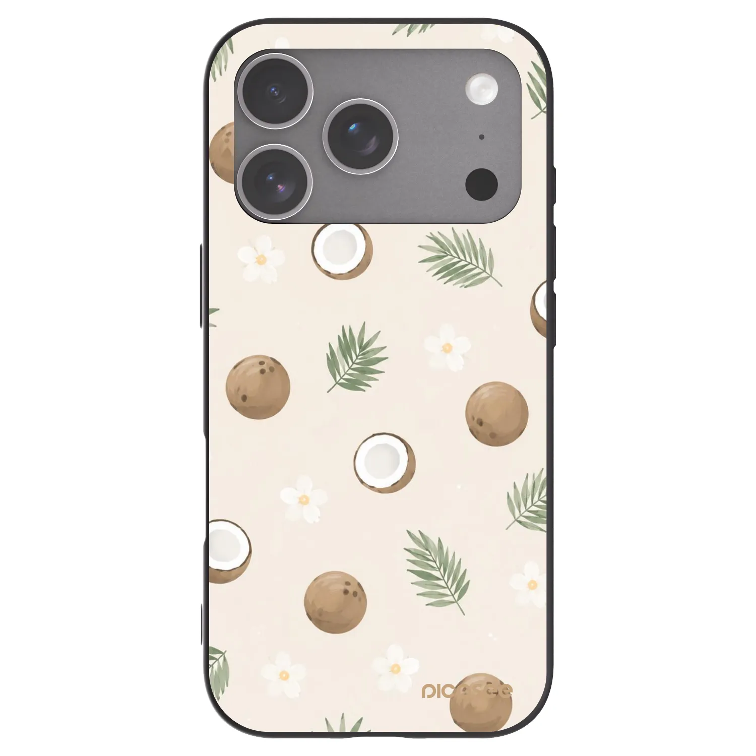 Picasee Μαύρη θήκη σιλικόνης για Apple iPhone 18 Pro - Coconut Breeze