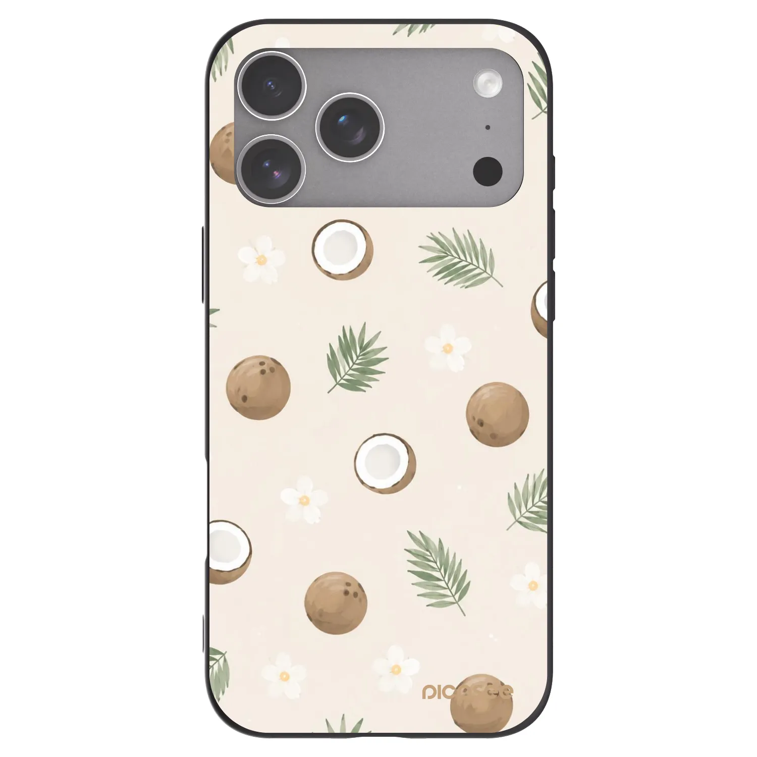 Picasee Μαύρη θήκη σιλικόνης για Apple iPhone 18 Pro Max - Coconut Breeze