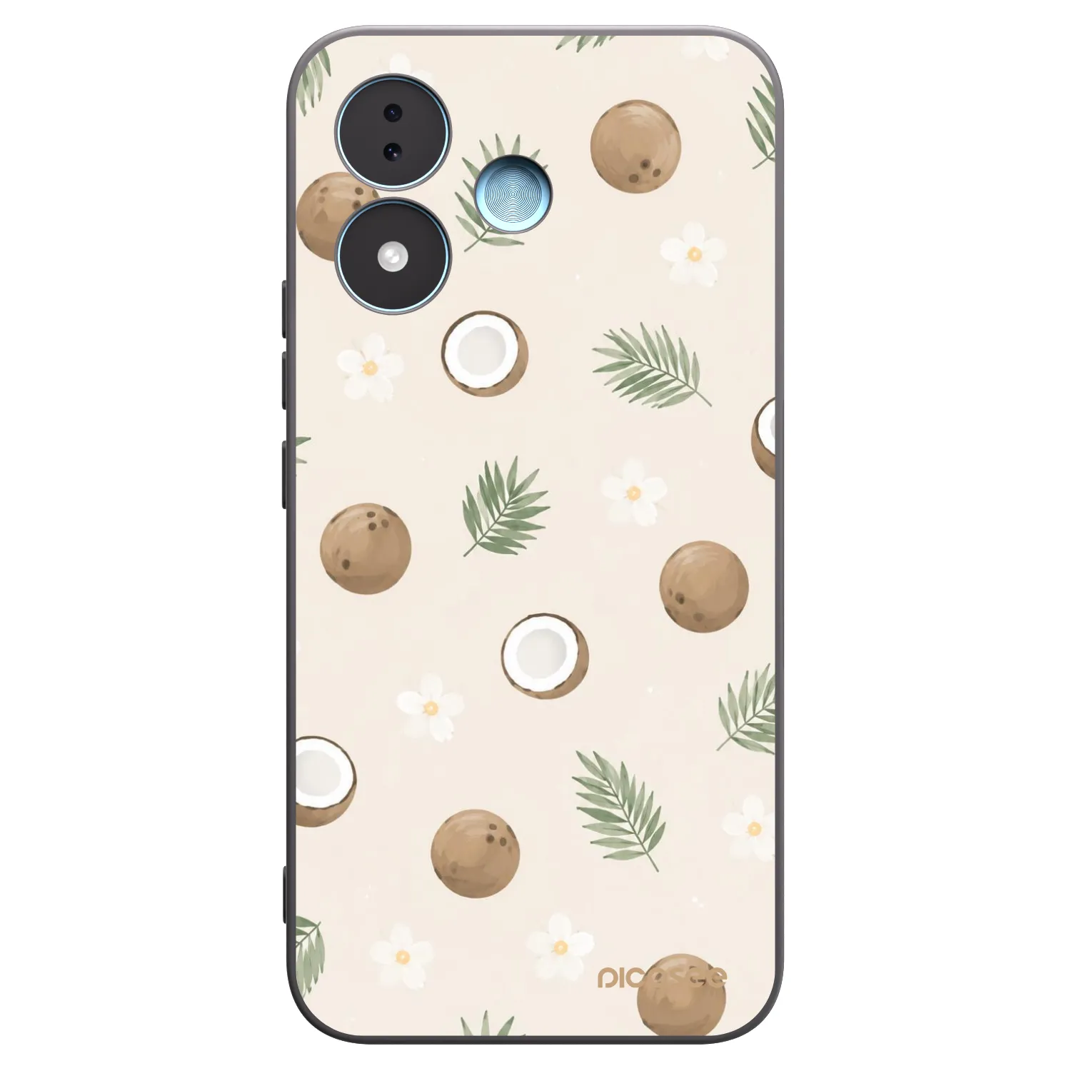Picasee Μαύρη θήκη σιλικόνης για Xiaomi Redmi Note 17 5G - Coconut Breeze