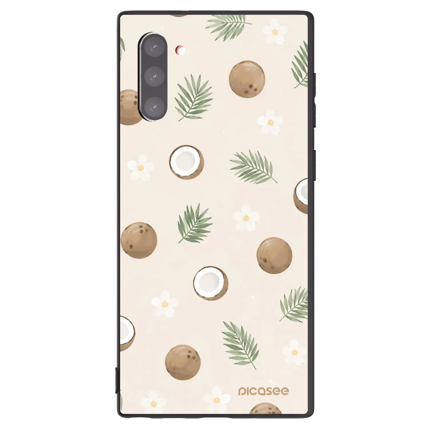 Picasee Μαύρη θήκη σιλικόνης για Samsung Galaxy Note 10 N970F - Coconut Breeze