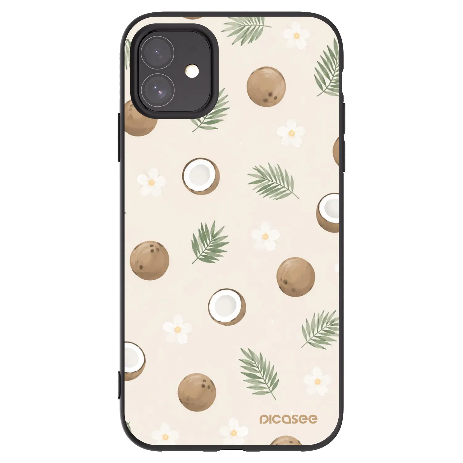 Picasee Μαύρη θήκη σιλικόνης για Apple iPhone 11 - Coconut Breeze