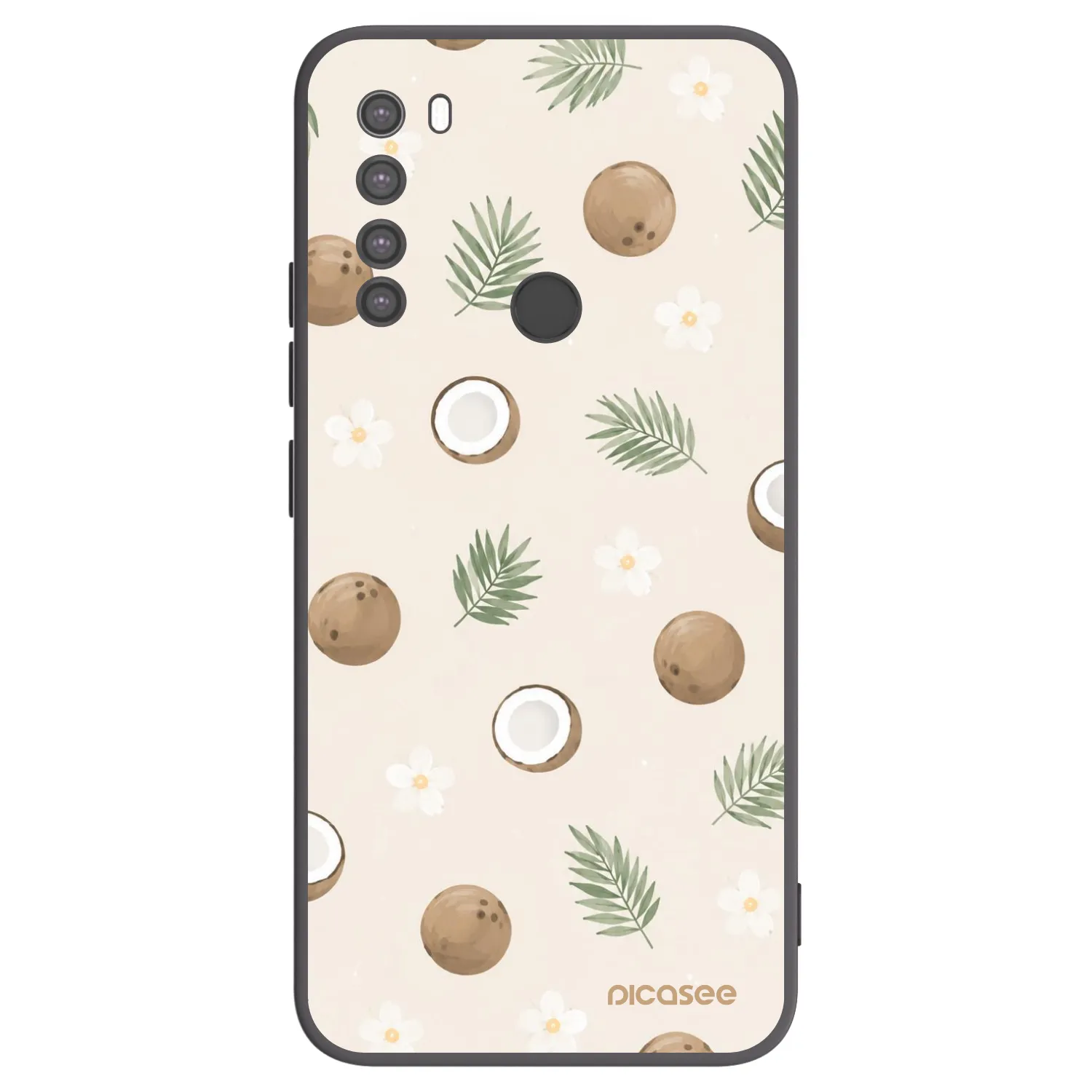 Picasee Μαύρη θήκη σιλικόνης για Xiaomi Redmi Note 8 - Coconut Breeze