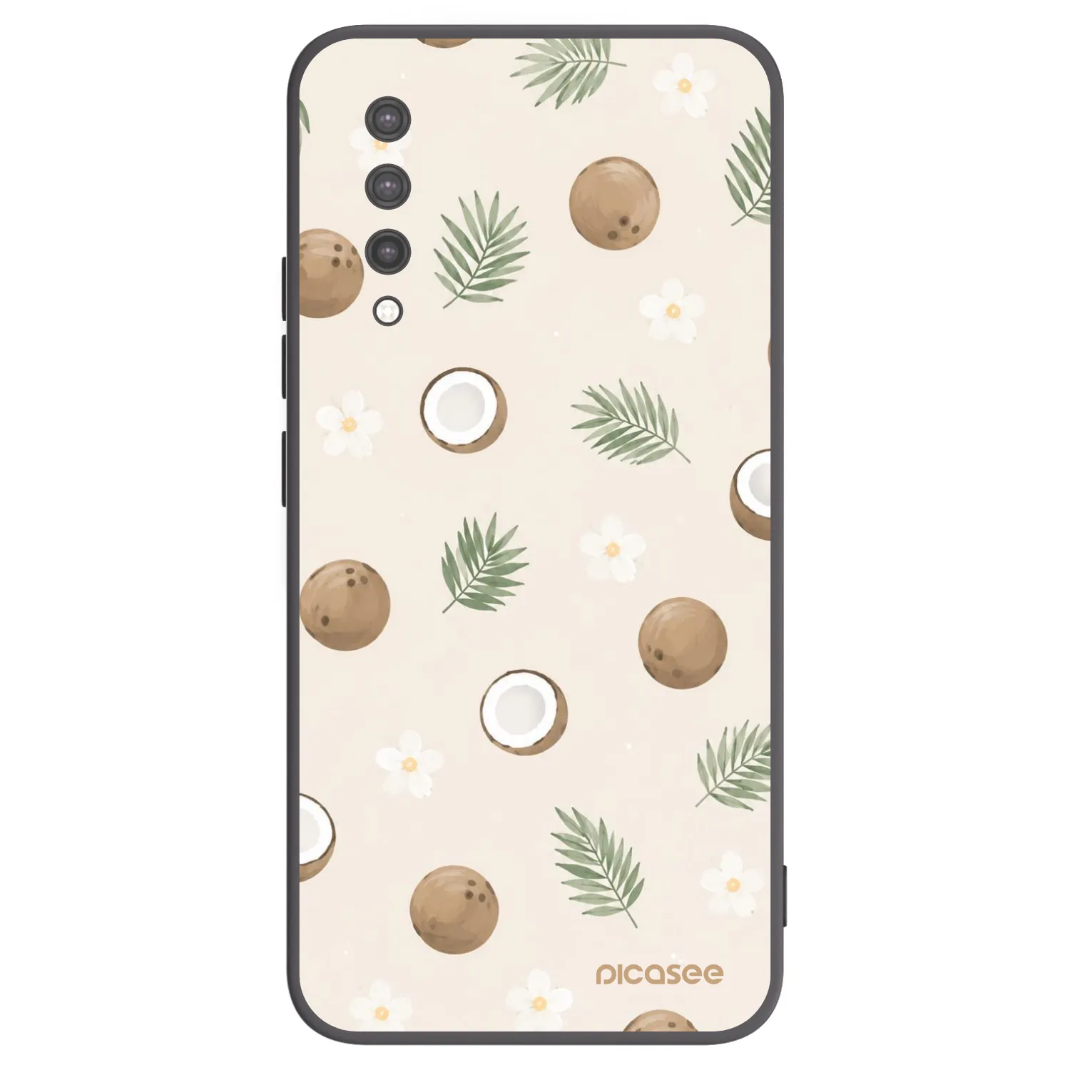 Picasee Μαύρη θήκη σιλικόνης για Xiaomi Mi 9 Lite - Coconut Breeze