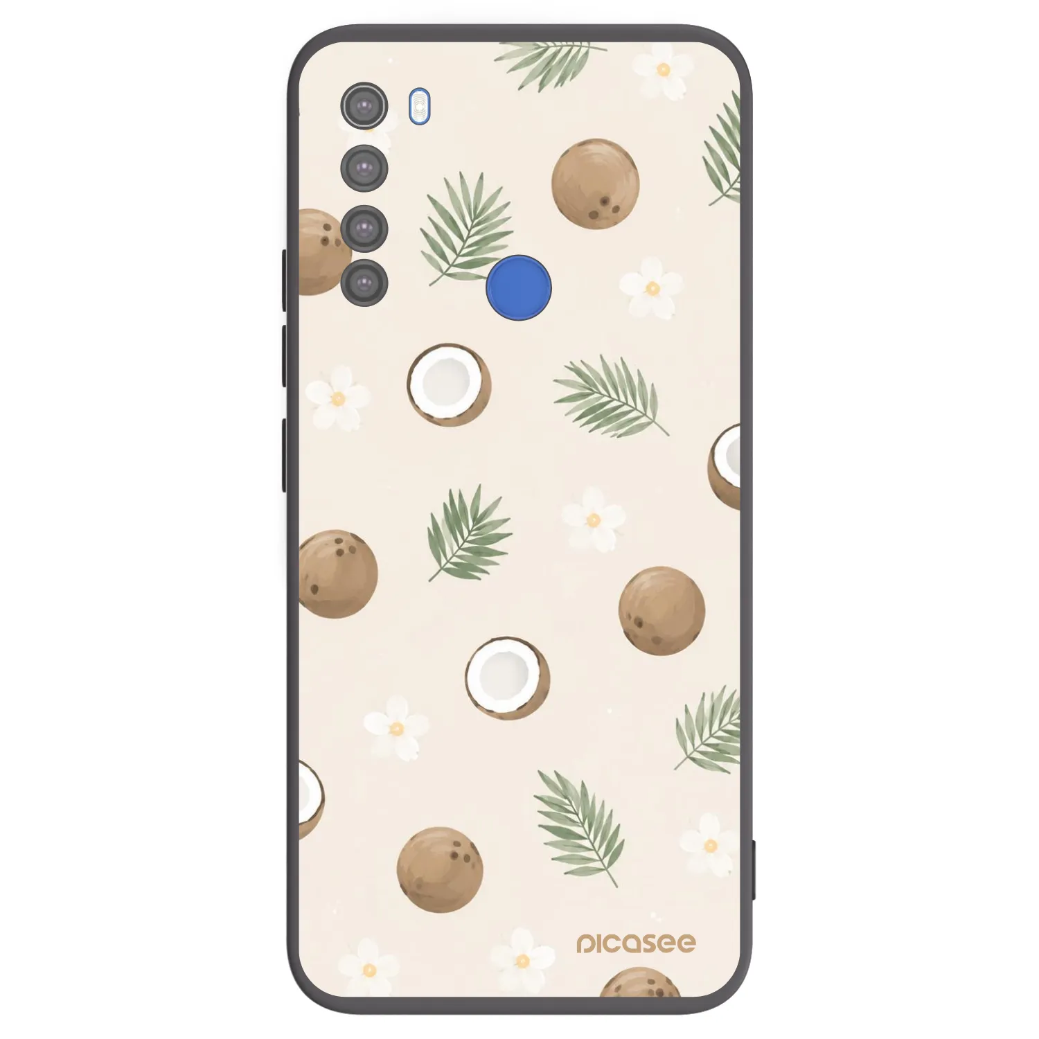 Picasee Μαύρη θήκη σιλικόνης για Xiaomi Redmi Note 8T - Coconut Breeze