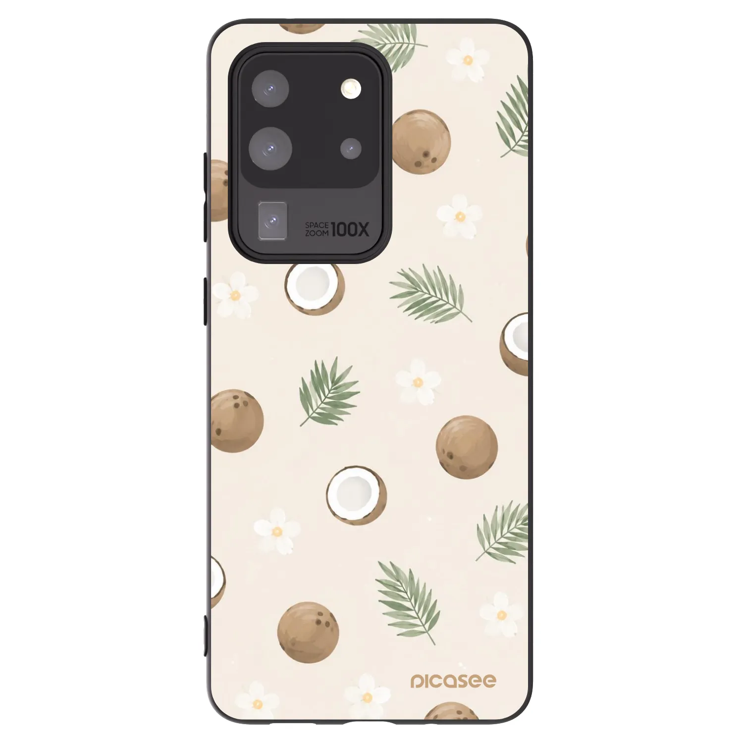 Picasee Μαύρη θήκη σιλικόνης για Samsung Galaxy S20 Ultra 5G G988F - Coconut Breeze