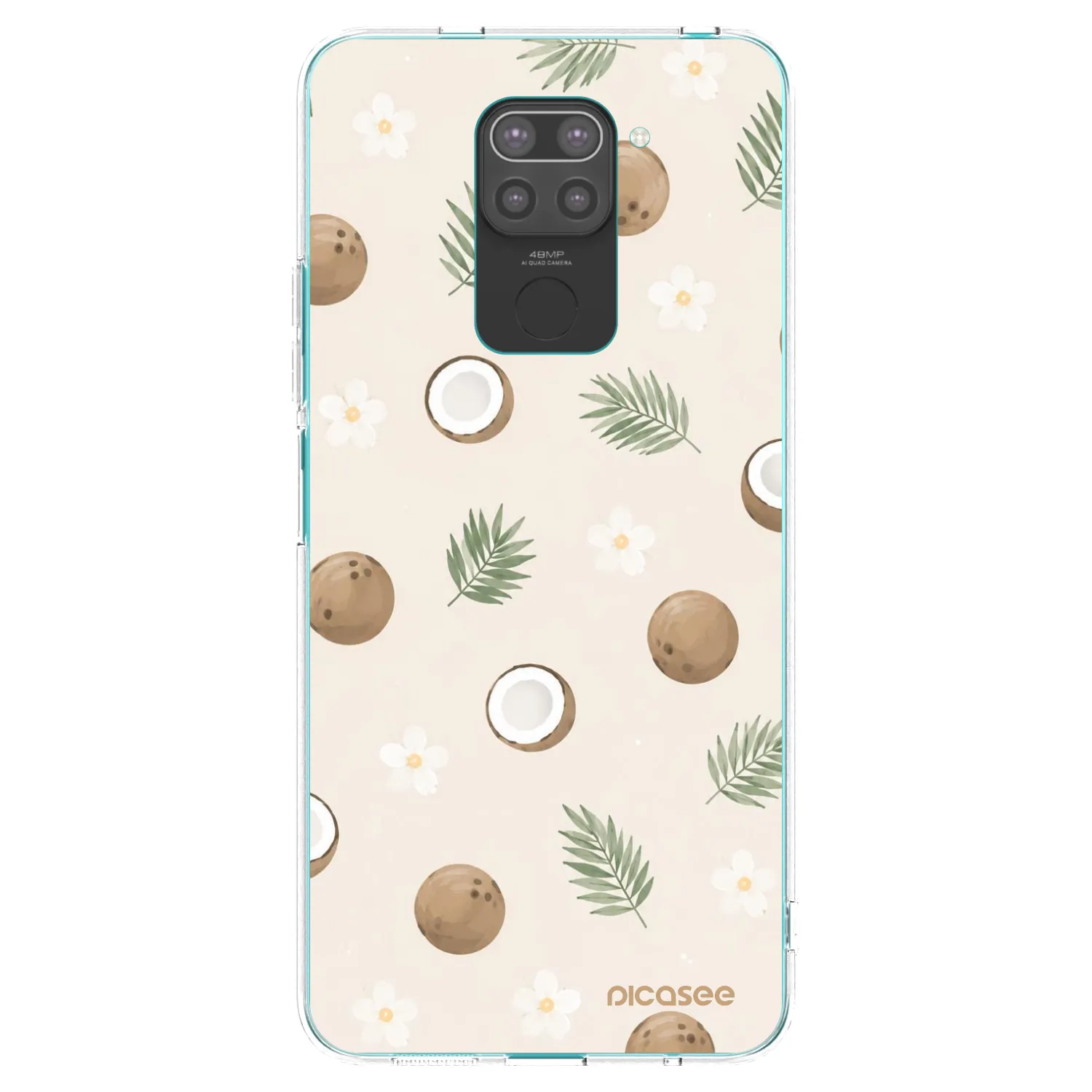 Picasee Μαύρη θήκη σιλικόνης για Xiaomi Redmi Note 9 - Coconut Breeze