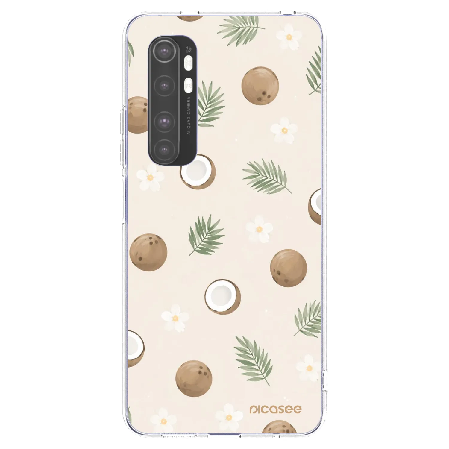 Picasee διαφανής θήκη σιλικόνης Xiaomi Mi Note 10 Lite - Coconut Breeze