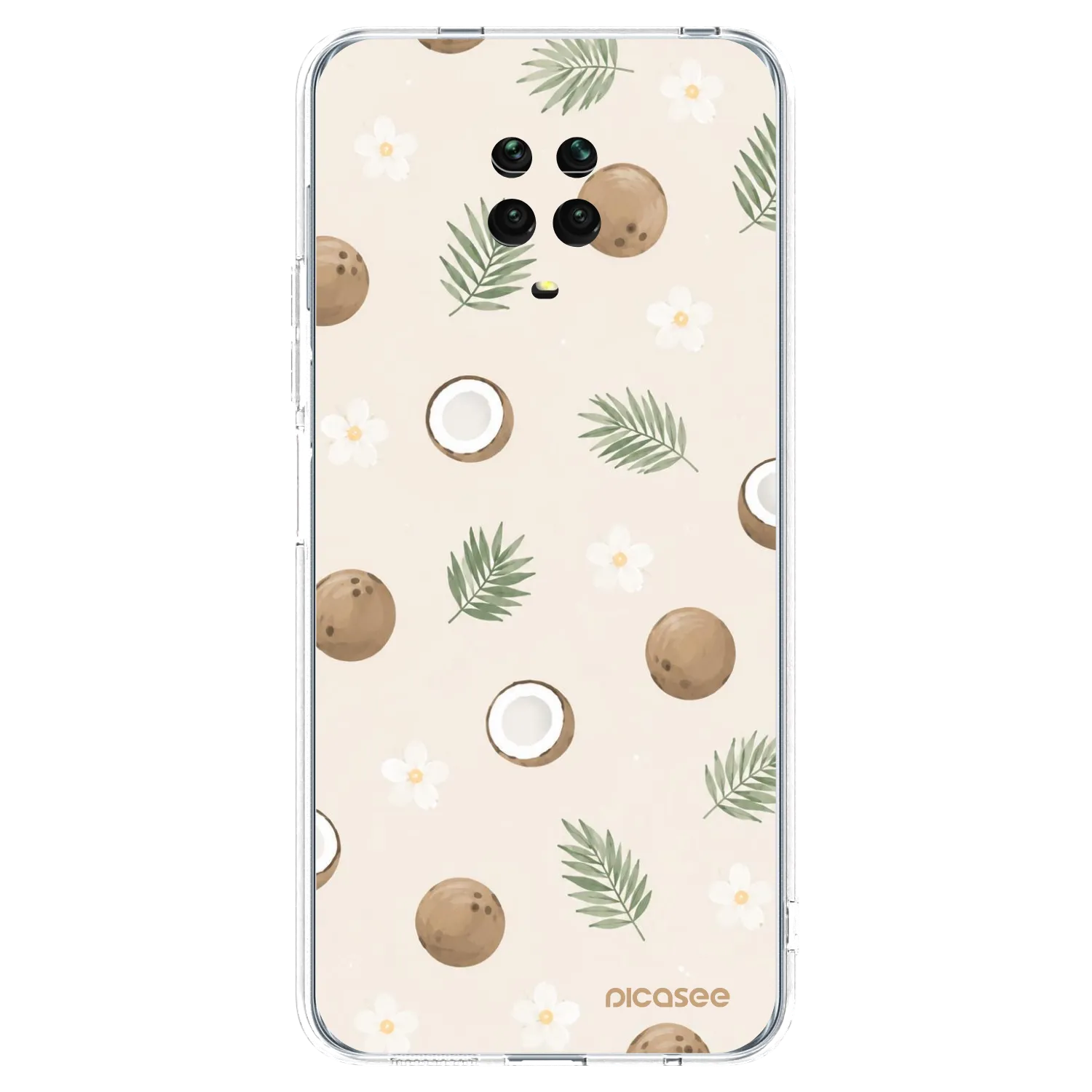 Picasee διαφανής θήκη σιλικόνης Xiaomi Redmi Note 9S - Coconut Breeze