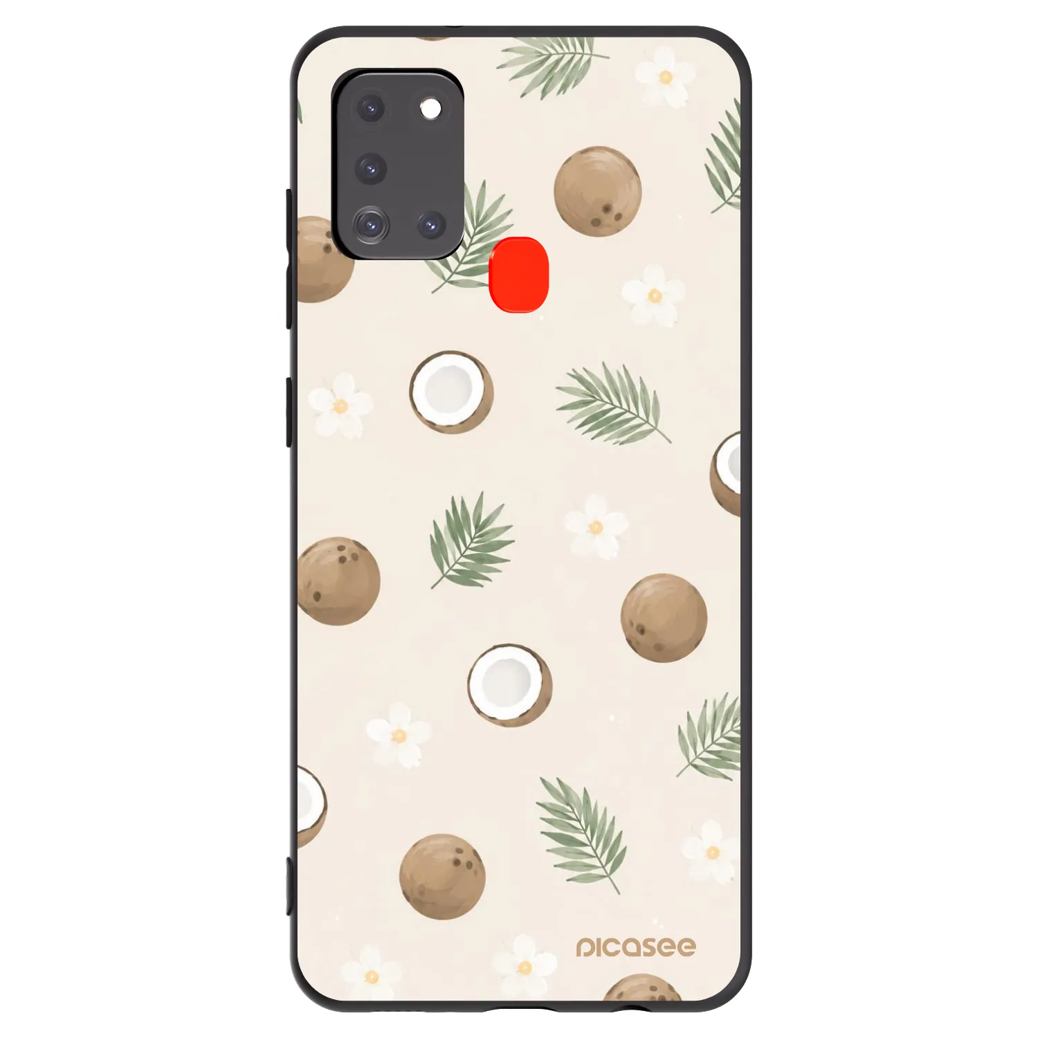 Picasee Μαύρη θήκη σιλικόνης για Samsung Galaxy A21s - Coconut Breeze