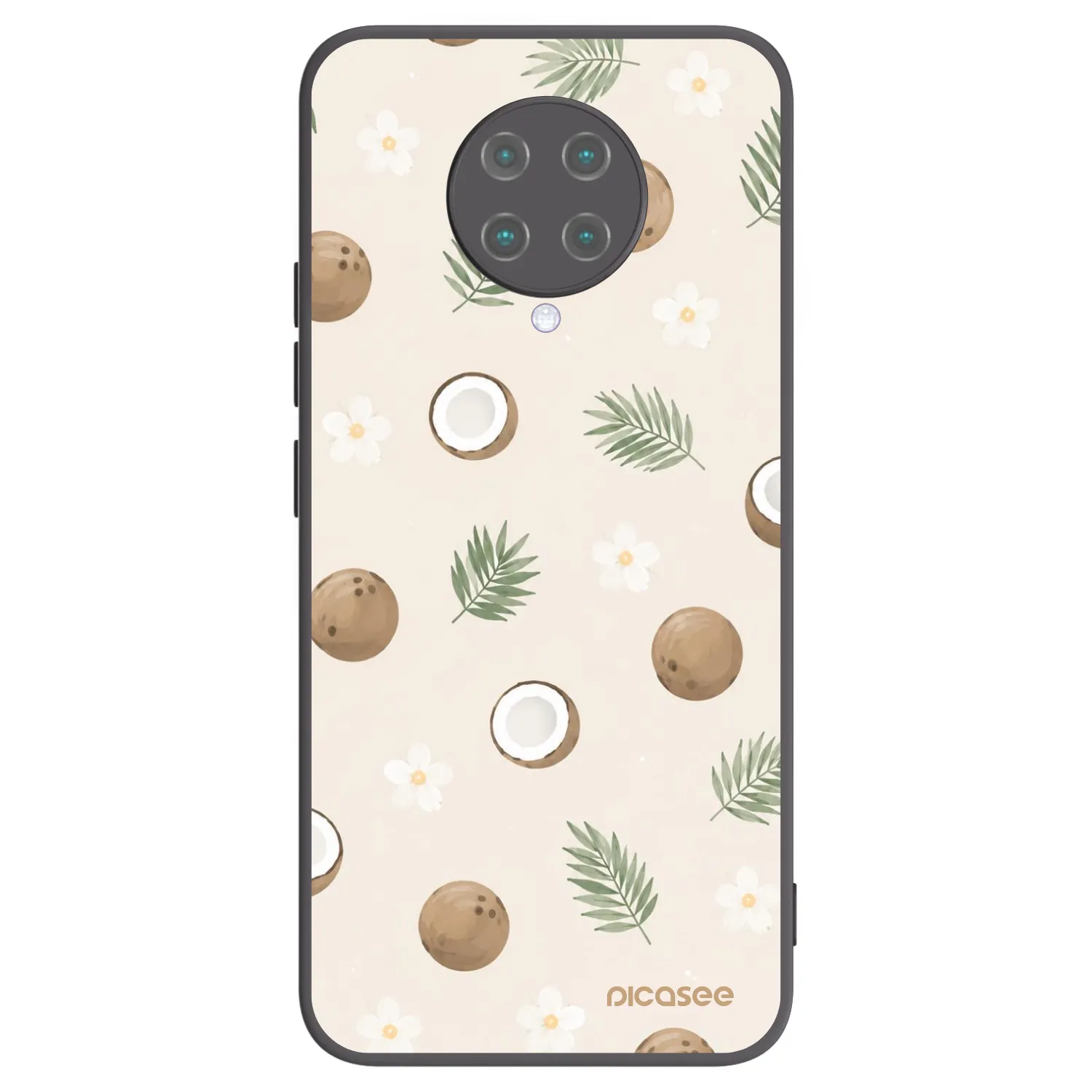 Picasee Μαύρη θήκη σιλικόνης για Xiaomi Poco F2 Pro - Coconut Breeze