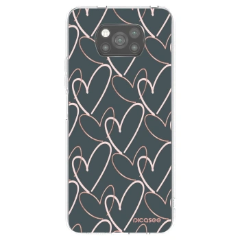 Picasee Μαύρη θήκη σιλικόνης για Xiaomi Poco X3 - Lots of love