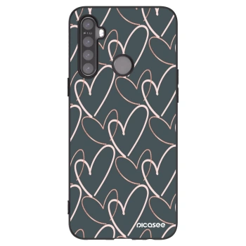 Picasee Μαύρη θήκη σιλικόνης για Realme 6i - Lots of love
