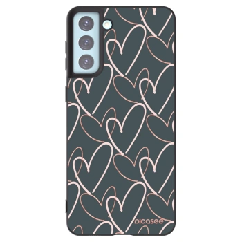 Picasee Μαύρη θήκη σιλικόνης για Samsung Galaxy S21+ 5G G996F - Lots of love