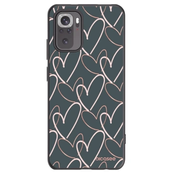 Picasee Μαύρη θήκη σιλικόνης για Xiaomi Redmi Note 10 - Lots of love