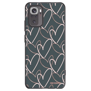 Picasee Μαύρη θήκη σιλικόνης για Xiaomi Redmi Note 10S - Lots of love