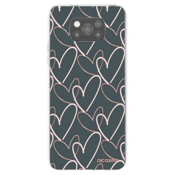 Picasee Μαύρη θήκη σιλικόνης για Xiaomi Poco X3 Pro - Lots of love