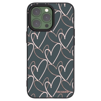 Picasee Μαύρη θήκη σιλικόνης για Apple iPhone 13 Pro - Lots of love
