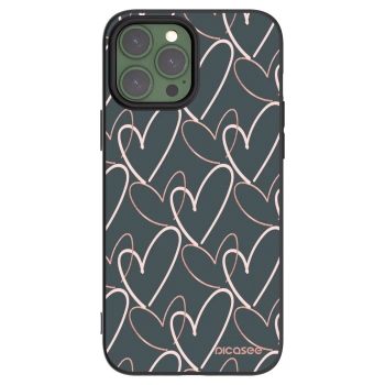 Picasee Μαύρη θήκη σιλικόνης για Apple iPhone 13 Pro Max - Lots of love