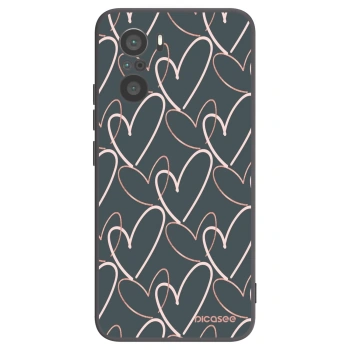 Picasee Μαύρη θήκη σιλικόνης για Xiaomi Poco F3 - Lots of love