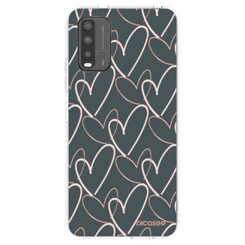 Picasee Μαύρη θήκη σιλικόνης για Xiaomi Redmi 9T - Lots of love