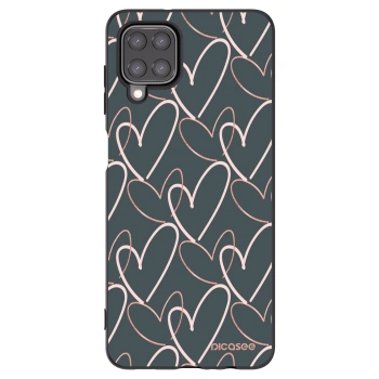Picasee Μαύρη θήκη σιλικόνης για Samsung Galaxy M12 M127F - Lots of love