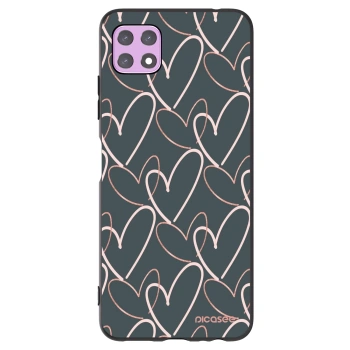 Picasee Μαύρη θήκη σιλικόνης για Samsung Galaxy A22 A226B 5G - Lots of love