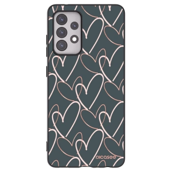 Picasee Μαύρη θήκη σιλικόνης για Samsung Galaxy A52s 5G A528B - Lots of love